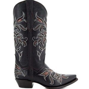 Soto Boots Womens Floral Embroidered Inlay Cowgirl Boots W7.5